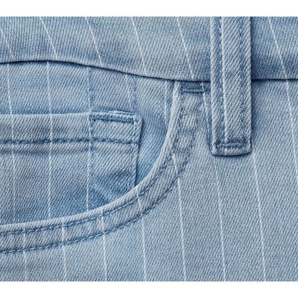 Jen7 by 7 for All Mankind Women 26W Crop Wide Leg Jeans Light Wash Pinstripe NWT - Picture 3 of 4